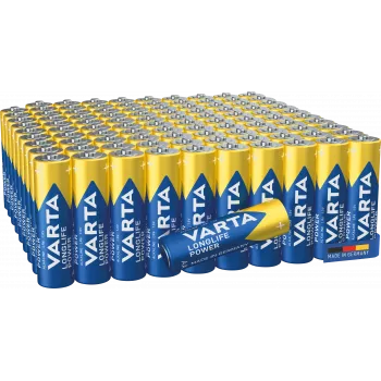Baterijos Varta Longlife Power LR06 (AA/Mignon) — 100 vienetų