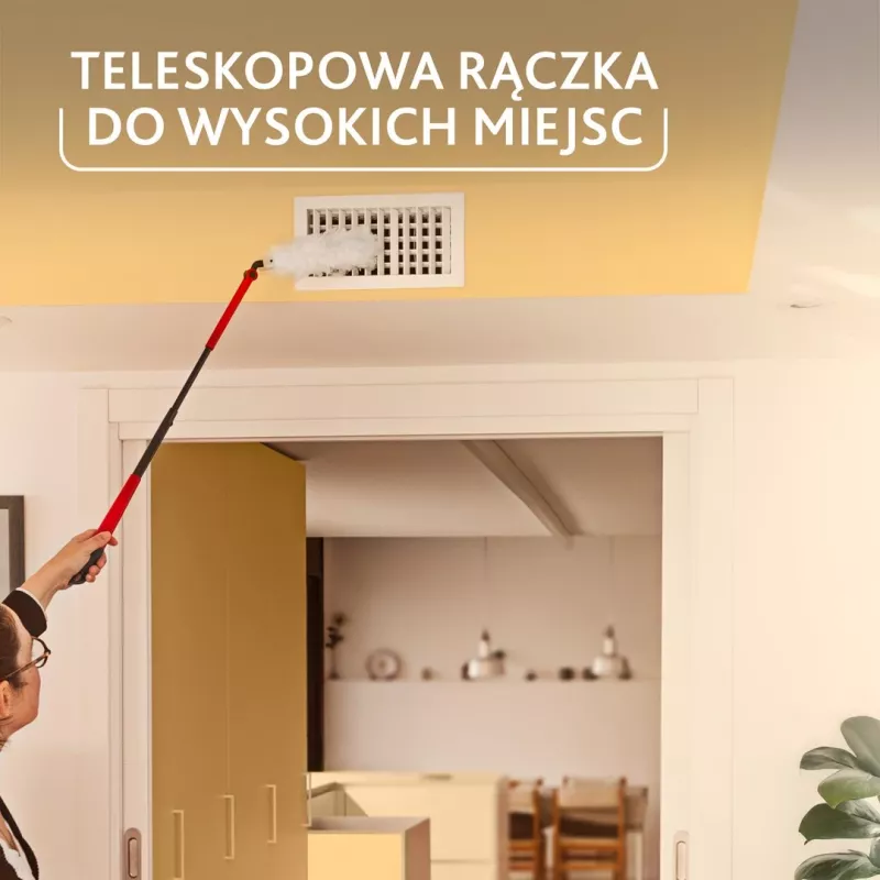 Vileda šluota su ilga rankena + 1 Flex&Catch antgalis