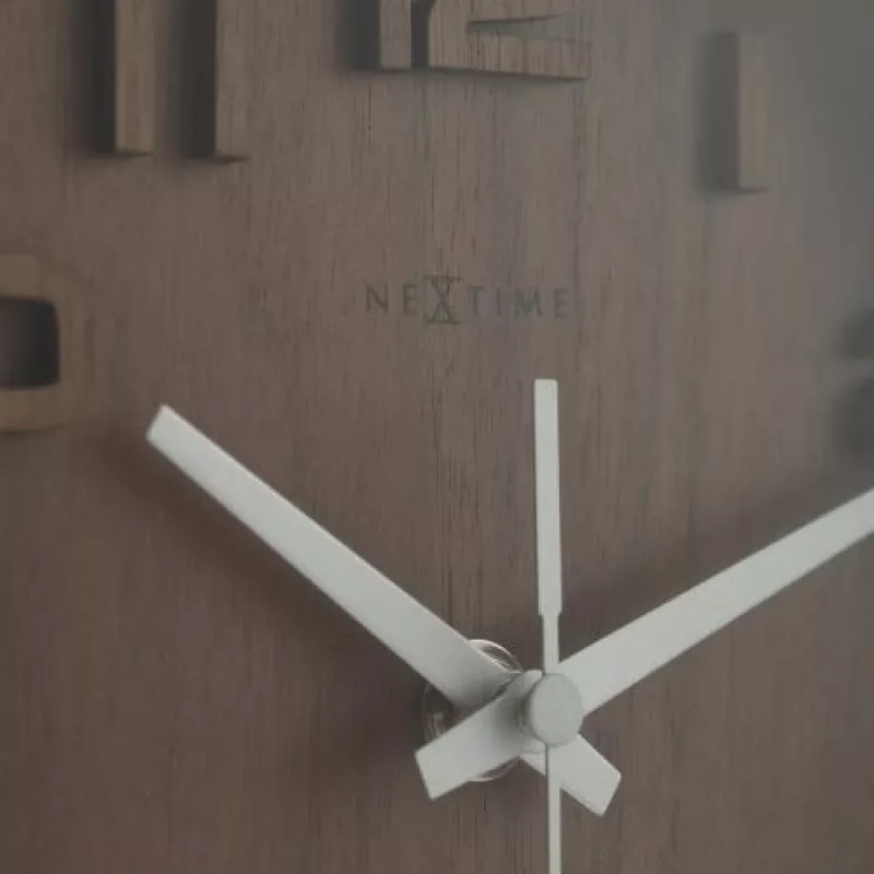 NeXtime klok 5192gs Wood Wood Small sieninis laikrodis, 22x20 cm, medinis, pilkas