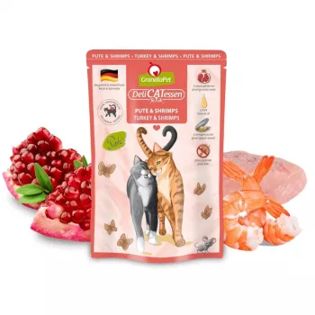 GRANATAPET DeliCATessen Turkija ir krevetės – šlapias ėdalas katėms – 85g