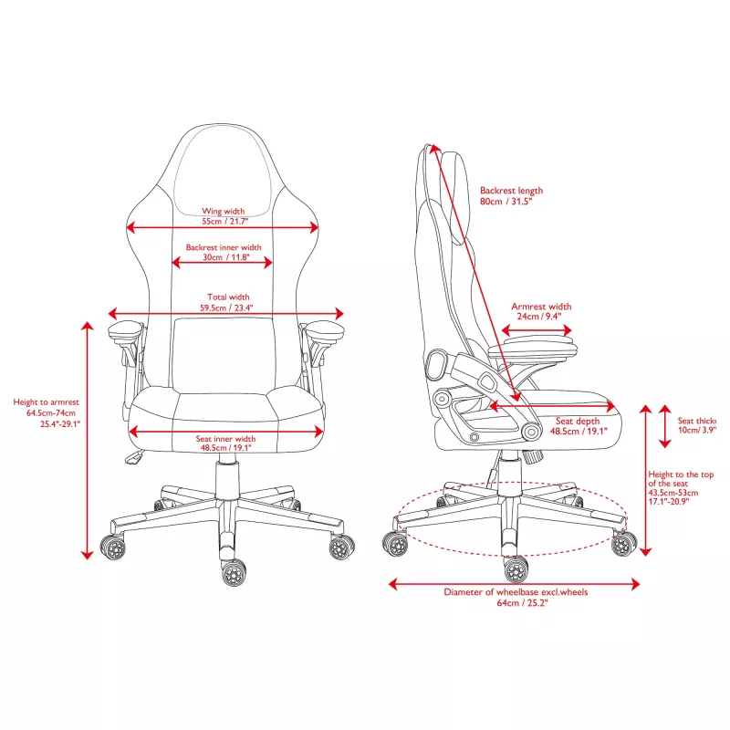 Deltaco DC130 žaidimų kėdė Soft Woven Mesh juoda (GAM-180)