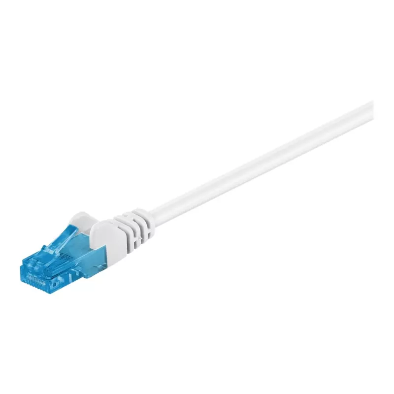 Goobay CAT 6a U/UTP CU 1m baltas tinklo kabelis