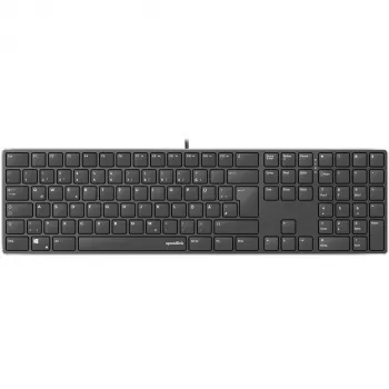 Klaviatūra SPEEDLINK SL-640010-BK USB vokiškas juodas Full-size 110 klavišų