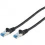 Pataisos laidas CAT6a S/FTP RJ45, 1 m, juodas, No name