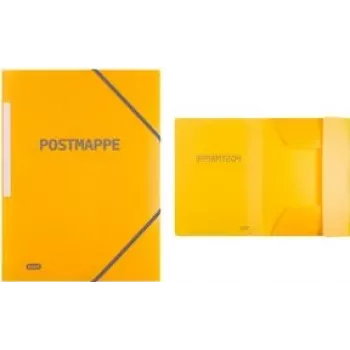 Dokumentų aplankas Elba Postmappe DIN A4 permatomas geltonas su kampinėmis sąvaržomis