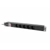 Lanberg PDU-05E-0200-IEC-BK maitinimo skirstytuvas (PDU) 5 AC lizdų 1U juodas