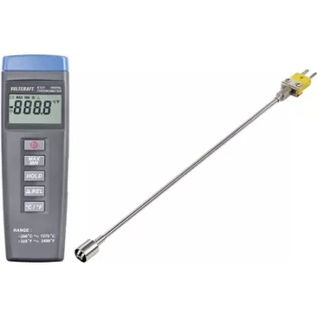 VOLTCRAFT K101 + TP 205 matavimo prietaisas temperatūros -200 iki +1370 °C K tipo zondas