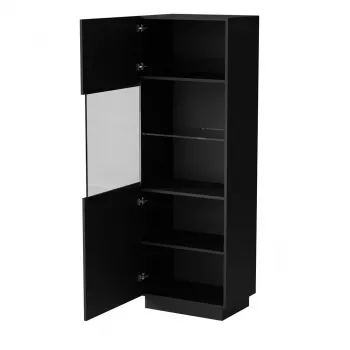 Vitrininė spintelė Cama LIVERTI 59,5×42×178 cm juoda