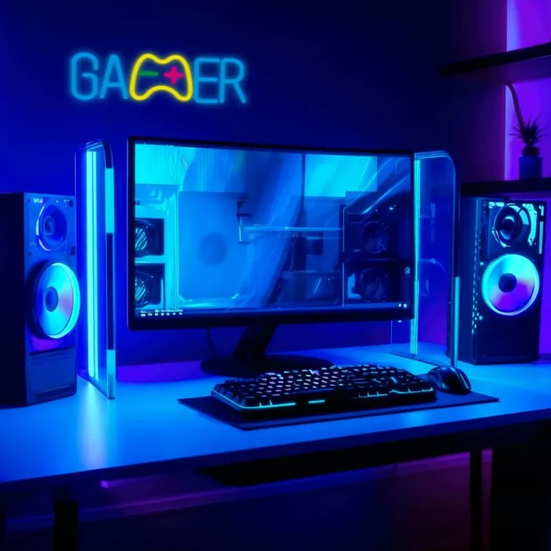 LED neon juosta MANTA SNL62MT GAMER RGB spalvų kaita