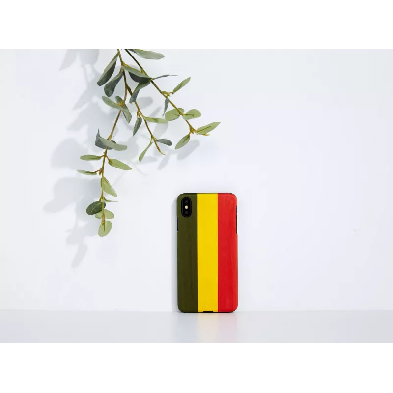 Apsauginis dėklas iPhone XS Max iš medžio ir polikarbonato – modelis Reggae, juodas