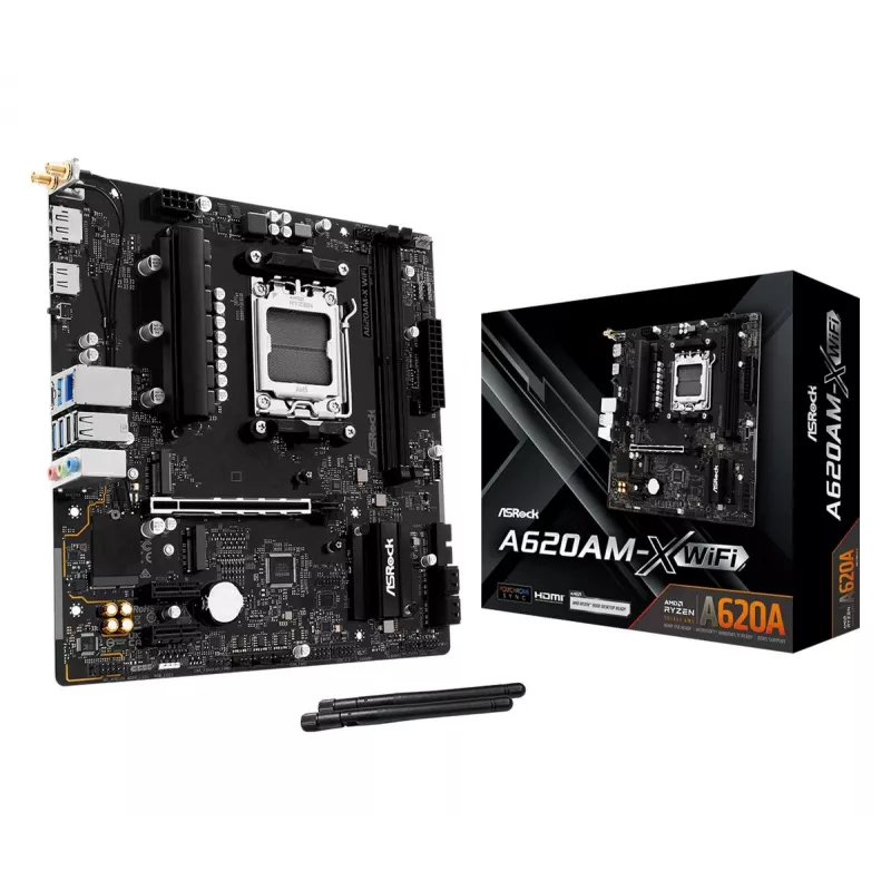 ASRock A620AM-X WiFi AMD A620 AM5 Micro-ATX pagrindinė plokštė
