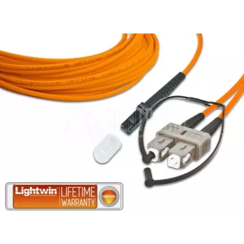 Lightwin aukštos kokybės dvipusis LWL šuoliukas, MM OM2, MTRJ – SC (LDP-50 MTRJ-SC 2.0)