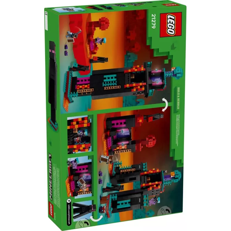 Konstrukcinis žaislas LEGO Minecraft rinkinys 21279 Endermano bokštas, 867 dalių, 2 minifigūrėlės, 450 mm aukštis