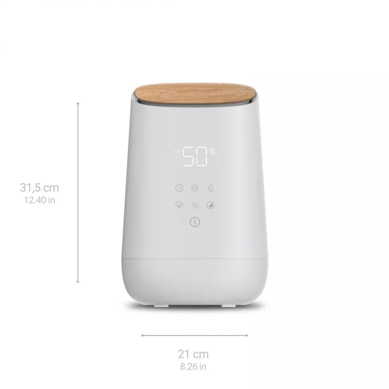 Medisana AH 680 drėkintuvas ultragarsinis 2,6 l Baltas, Medis 24 W