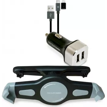 Aktyvus laikiklis RealPower Tablet Car Set 168188