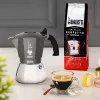 Kavos virimo aparatas BIALETTI BRIKKA INDUCTION 4TZ 180 ml Antracitas, Sidabras