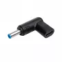 Akyga AK-ND-C09 USB-C – DC 4,5 x 3,0 mm + kaištis adapteris nešiojamojo kompiuterio įkrovimui, 18,5-20 V, 100 W, skirtas HP