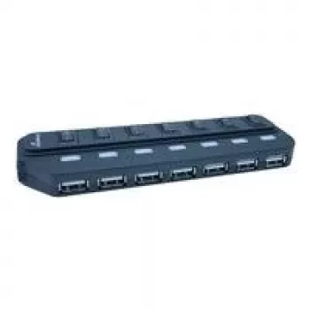 MediaRange MRCS504 - USB 2.0 7 prievadų stalinis šakotuvas (MRCS504)