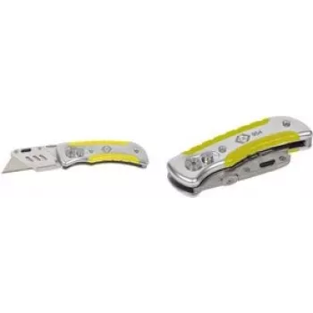 Komunalinis peilis C.K Tools T0954 pilkas/geltonas su nulaužiamais ašmenimis