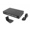Nevaldomas PoE+ komutatorius Lanberg RSGE-24P-2GE-2S-250, 24 prievadai, montavimas į stovą