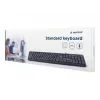 Gembird KB-U-103-RU biuro klaviatūra USB, QWERTY, anglų/rusų, juoda