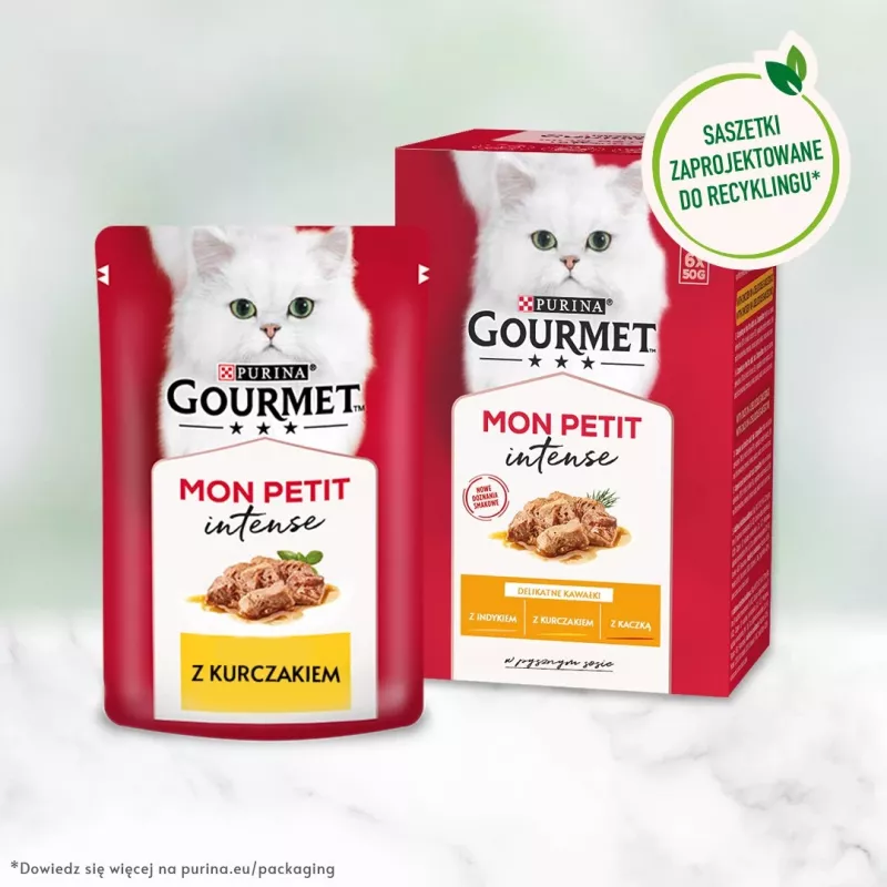 GOURMET Mon Petit Poultry Mix - šlapias kačių ėdalas - 6 x 50 g