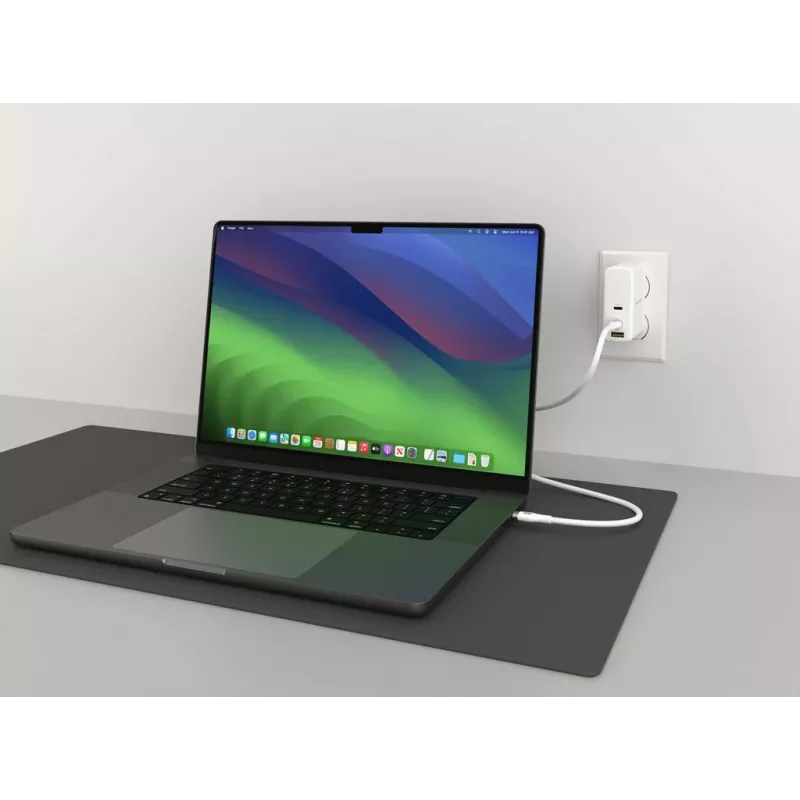 HYPER HyperJuice 240W Silikoninis USB-C į USB-C laidas (1 m) – Baltas