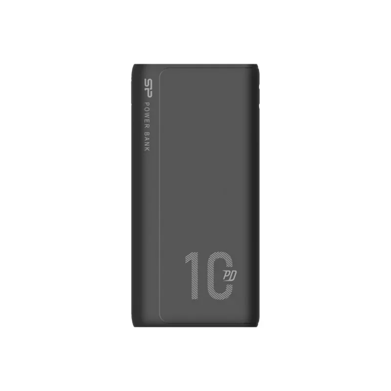 Nešiojamas įkroviklis Silicon Power QP15 10000 mAh, LiPo, 2x USB-A + 2x USB-C, Micro-USB įvestis, juodas