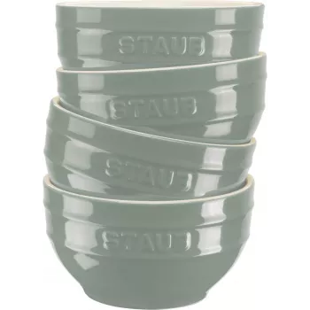 Staub keraminiai dubenėliai 4 vnt. 14 cm — Eucalyptus glazūra