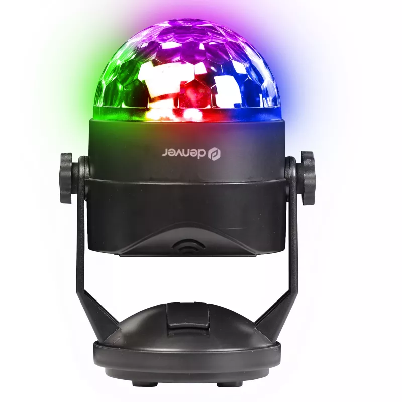LED disko šviesos rutulys DENVER LDB-319 – kompaktiškas LED vakarėlių apšvietimas