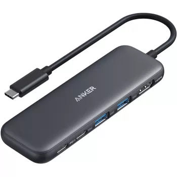 Anker 332 laidinis USB 3.2 Gen 1 Type-C mazgas, juodas, 100W, 4K Ultra HD