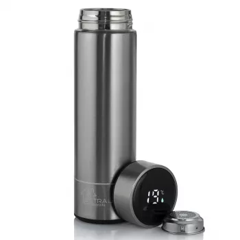 Extralink Smart Travel Mug Sidabrinis, Termo puodelis su LED ekranu