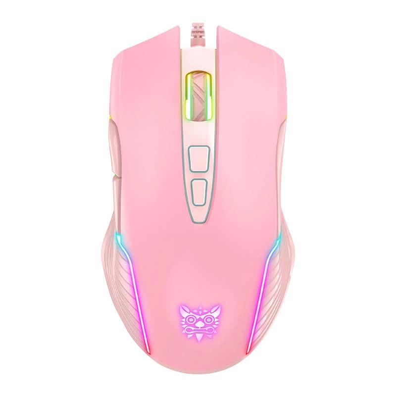 Žaidimų pelė ONIKUMA CW905 rožinė USB