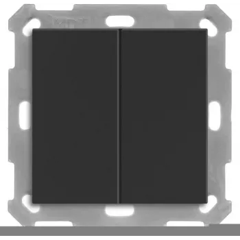 MDT BE-TAL55B206.01 KNX mygtukas Light 55 Basic 2 krypčių juodas matinis Neutral 1 (BE-TAL55B206.01)