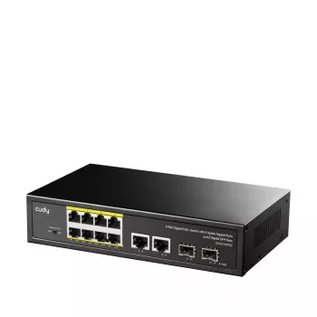 Cudy GS1010PS2 tinklo jungiklis Nevaldomas Gigabit Ethernet (10/100/1000) Power over Ethernet (PoE) Juoda