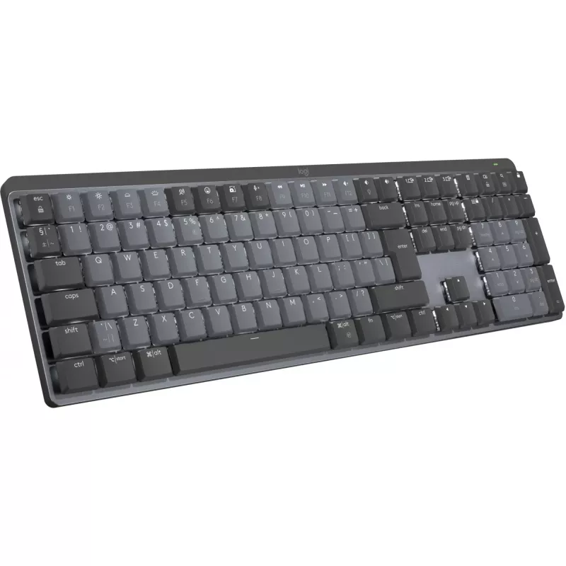 Logitech MX Mechanical belaidė mechaninė klaviatūra, RF Wireless + Bluetooth, QWERTY US International, Graphite