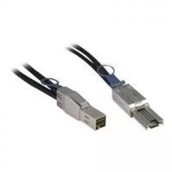 Inter-Tech išorinis SAS kabelis - SAS 12Gbit/s - 36 kontaktų 4x ekranuotas Mini MultiLane (M) į 4x ekranuotą Mini MultiLane SAS (SFF-8088), 26 kontaktų (M) - 1,0 m - Juoda (88885007)