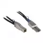 Inter-Tech išorinis SAS kabelis - SAS 12Gbit/s - 36 kontaktų 4x ekranuotas Mini MultiLane (M) į 4x ekranuotą Mini MultiLane SAS (SFF-8088), 26 kontaktų (M) - 1,0 m - Juoda (88885007)