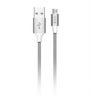 Micro USB laidas Devia Pheez Series 5V 2.4A 2m — pilka