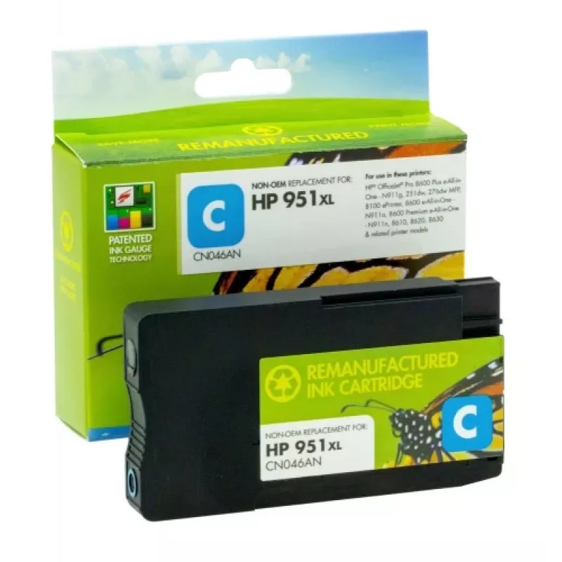Suderinamas statinės kontrolės Hewlett-Packard 951XL (CN046AE) Nauja mikroschema, Cian, 1500 p.