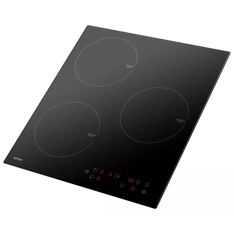 Indukcinė kaitlentė MPM MPM-45-IM-14, įmontuojama, 3 zonos (180 mm), stiklo keramika, 6000 W, liečiamasis valdymas