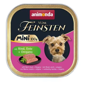 ANIMONDA Vom Feinsten Adult Mini jautiena, antis ir raudonėlis – šlapias šunų ėdalas – 100 g