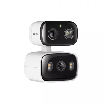 IP apsaugos kamera TP-LINK Tapo C246D — 3MP (2304×1296), 2,8 mm, 107,8° FOV, PTZ dviejų objektyvų, IP65, Wi-Fi/Gigabit, microSD iki 512 GB
