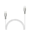 USB pynė kabelis FIXED FIXDB-CC12-WH 100W, baltas, patvarus pynės apvalkalas, duomenys ir maitinimas