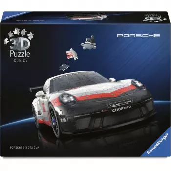 3D dėlionė Ravensburger Iconics Porsche 911 GT3 Cup – modelio replikos rinkinys
