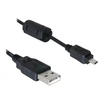 DeLOCK USB kabelis 1,83 m juodas vyriškas/moteriškas, nikeliuoti kontaktai