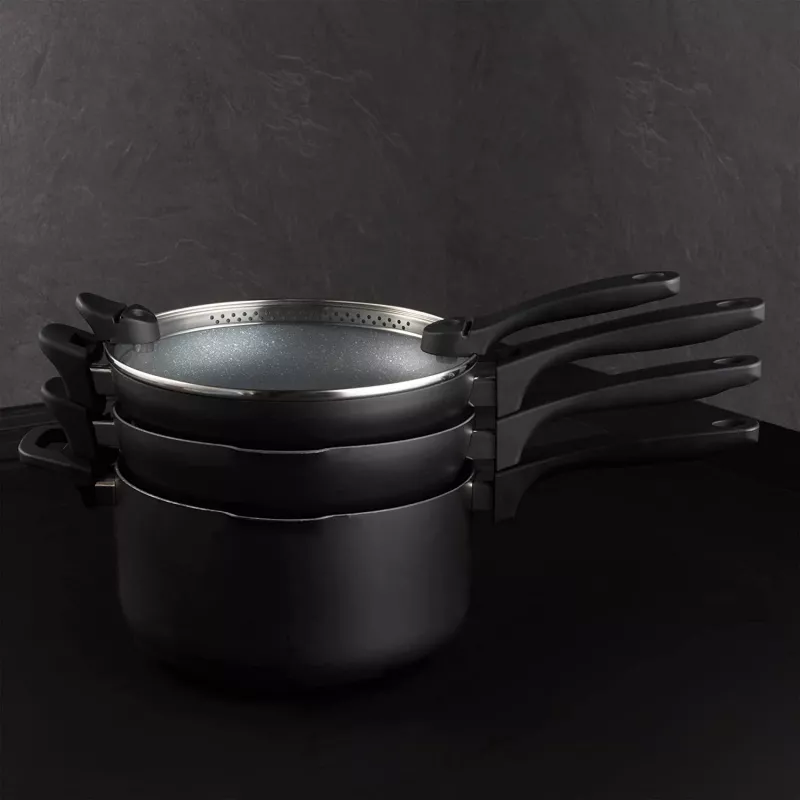 Puodų rinkinys Russell Hobbs RH01840EU7 – 4 dalių sukraunamas metalinis marmurinis