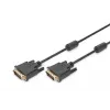 DIGITUS DVI laidas Dual Link DVI-D (patinas) - DVI-D (patinas) 5,0 m su užspaudžiamais kontaktais ir varžteliais juodas AK-320101-050-S
