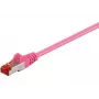 Microconnect SSTP601PI tinklo kabelis Rožinis 1 m Cat6 S/FTP (S-STP)