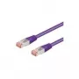 Wentronic Goobay CAT 6 jungiamasis kabelis, S/FTP (PiMF), violetinis, 1 m - LSZH halogenų neturintis, varinis (93536)